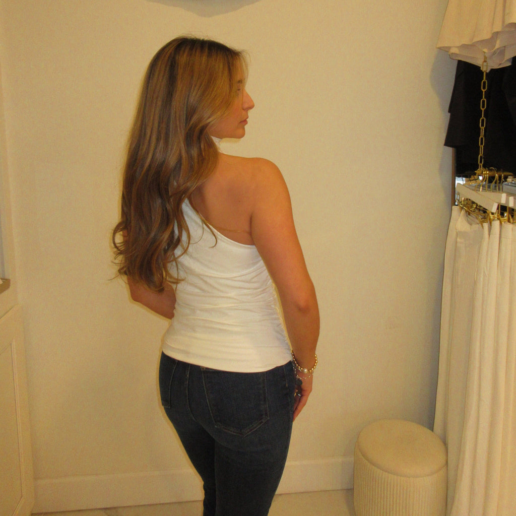 Pia Scarf Top- White