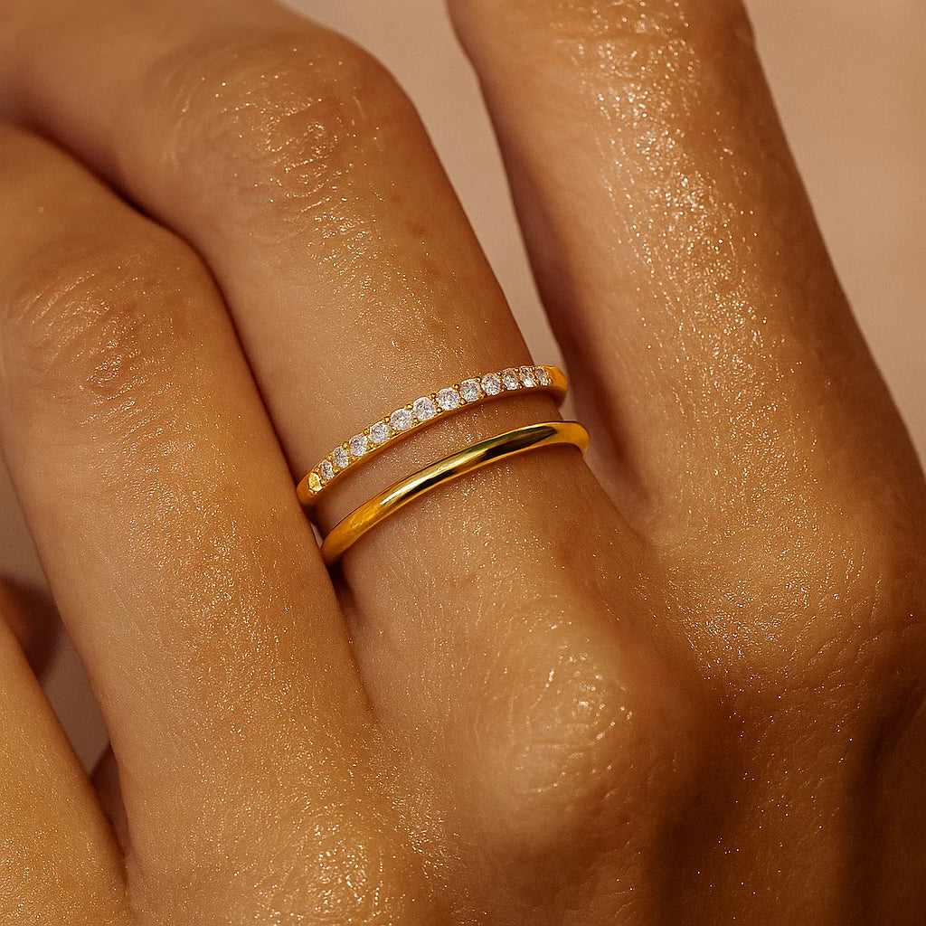 Tarryn Double Ring- Gold