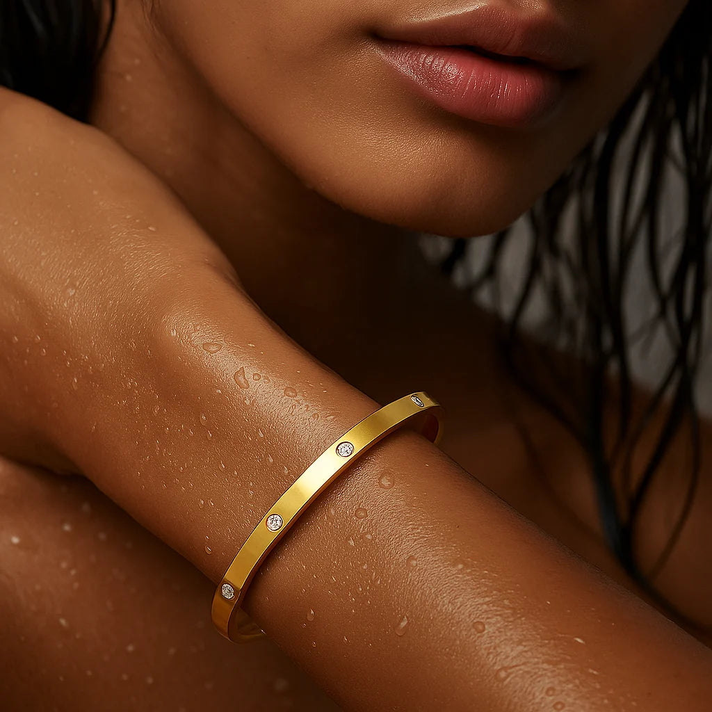 Jordyn Bangle Bracelet- Gold