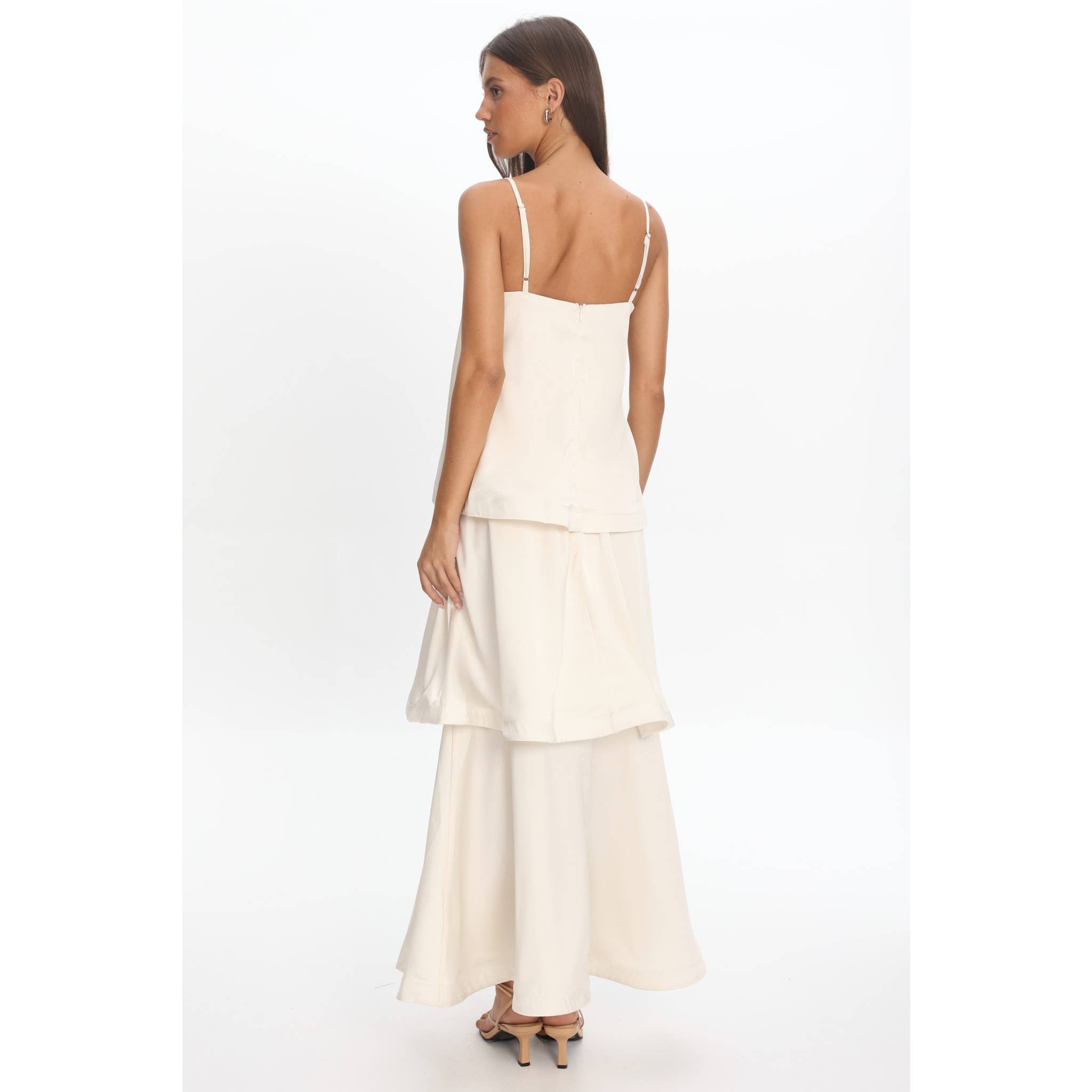 Lauren Layered Maxi Dress- Ivory