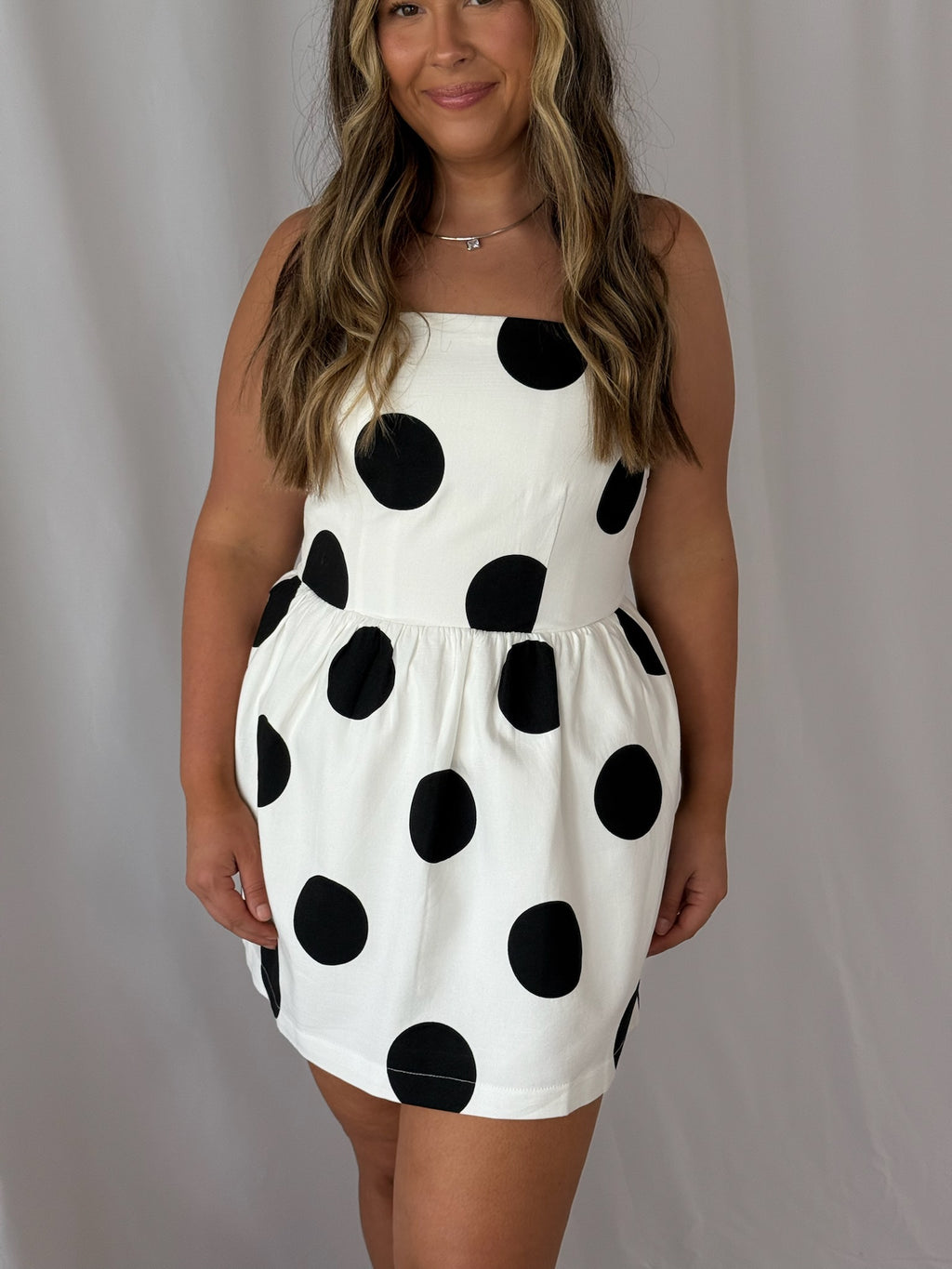 Caroline Tube Micro Mini Dress- Off White/Black