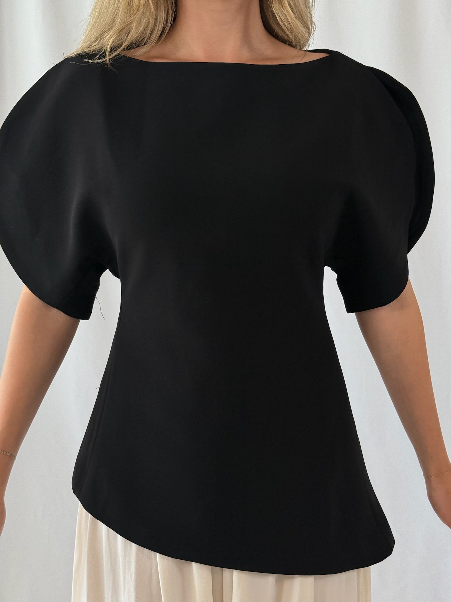 Becca Structured Asymmetrical Top- Black
