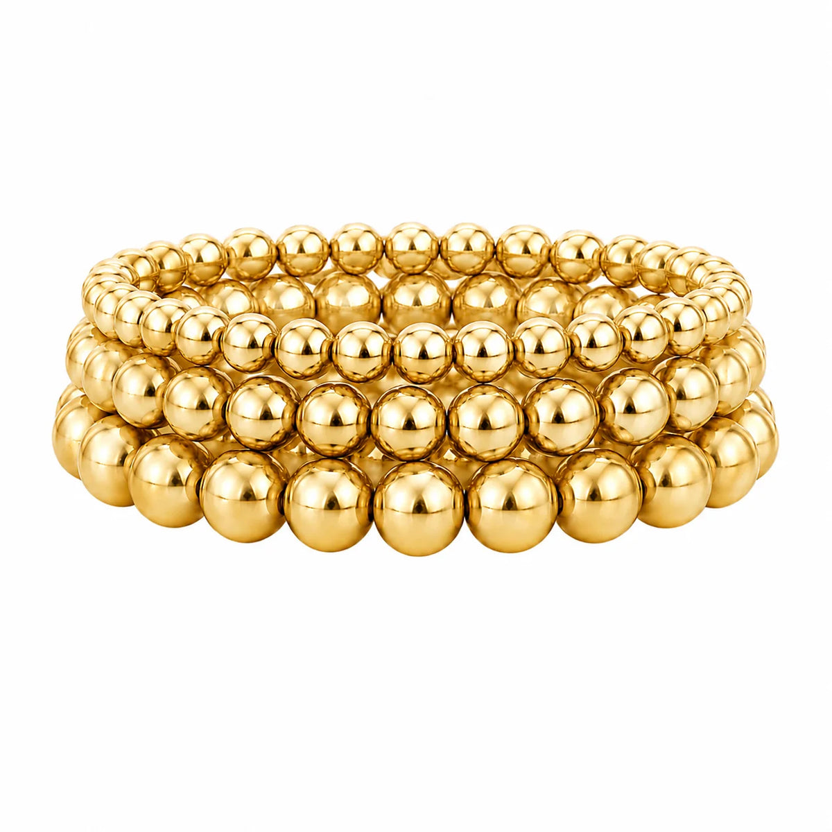 Jensie Beaded Bracelet Set- Gold