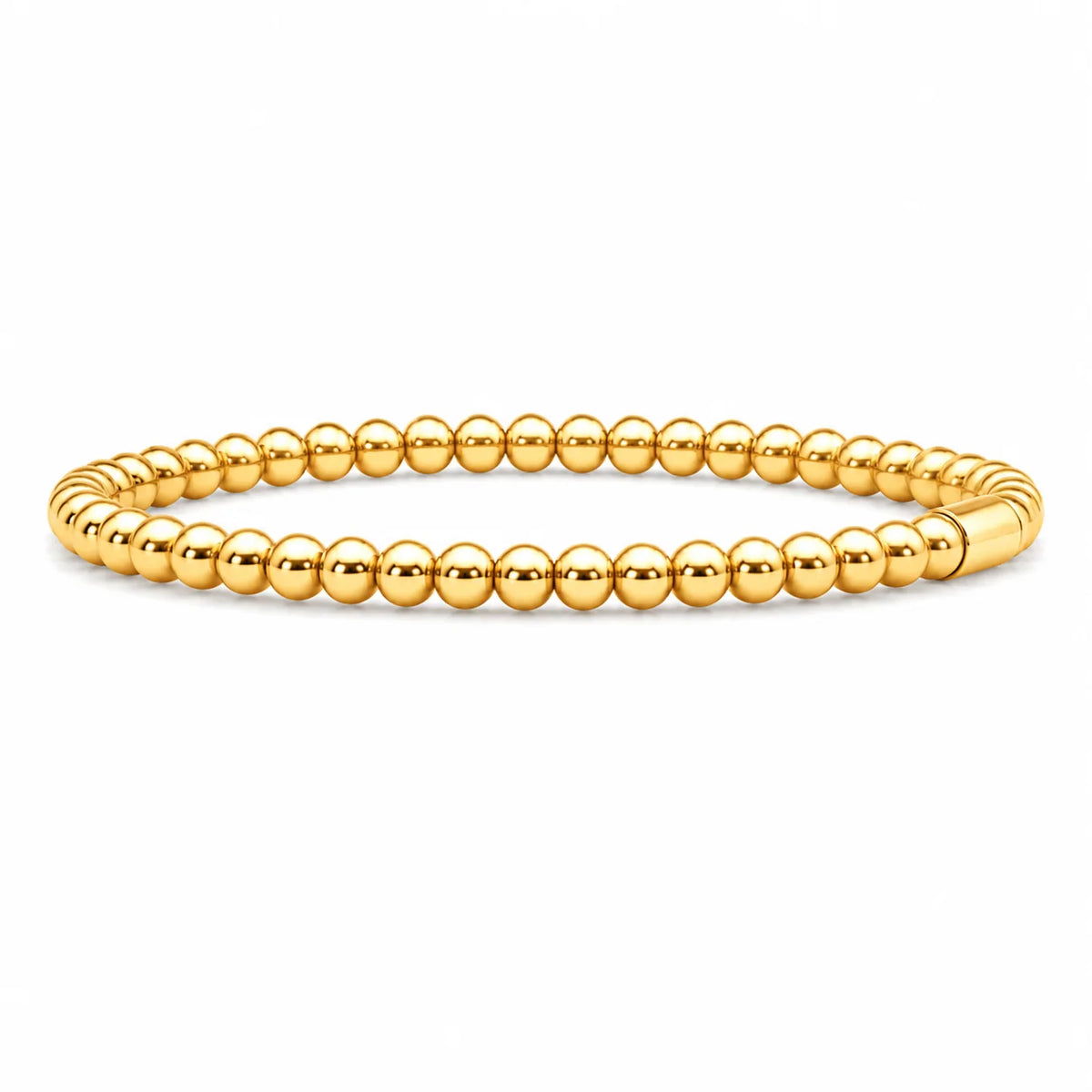Scarlett Beaded Bangle Bracelet- Gold