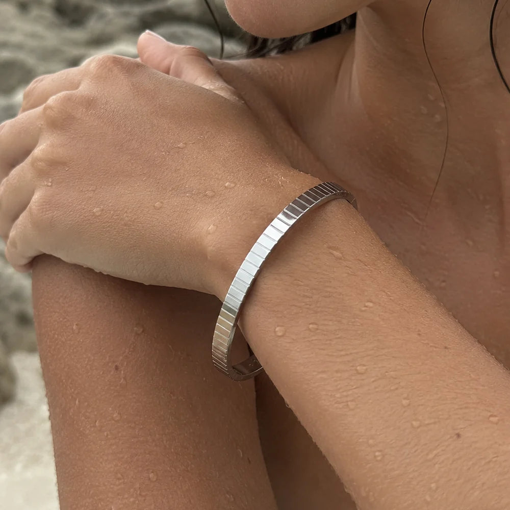 Kyle Bangle Bracelet- Silver