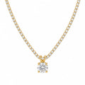 Phoebe Tennis Pendant Necklace- Gold