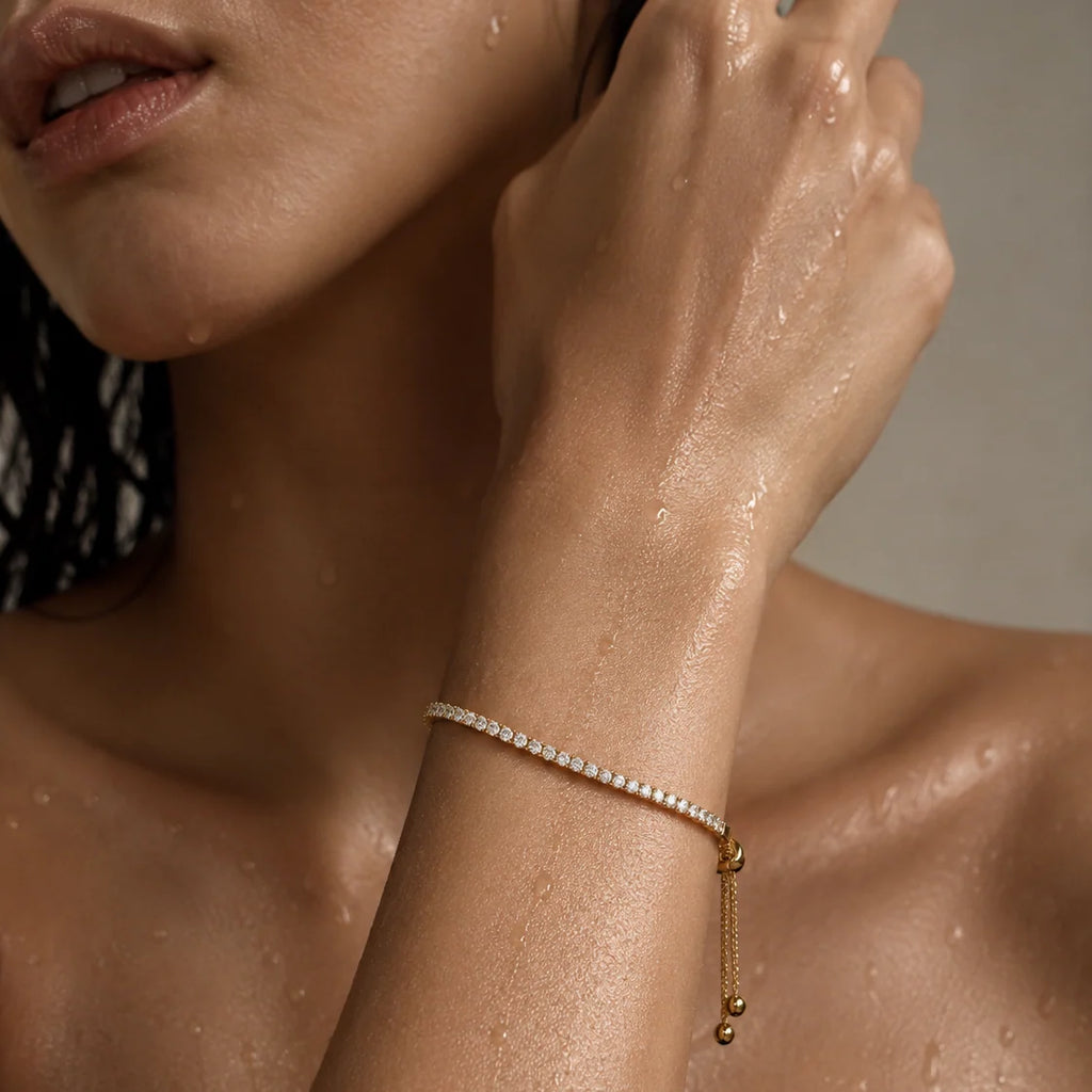 Jodie Tennis Bracelet- Gold