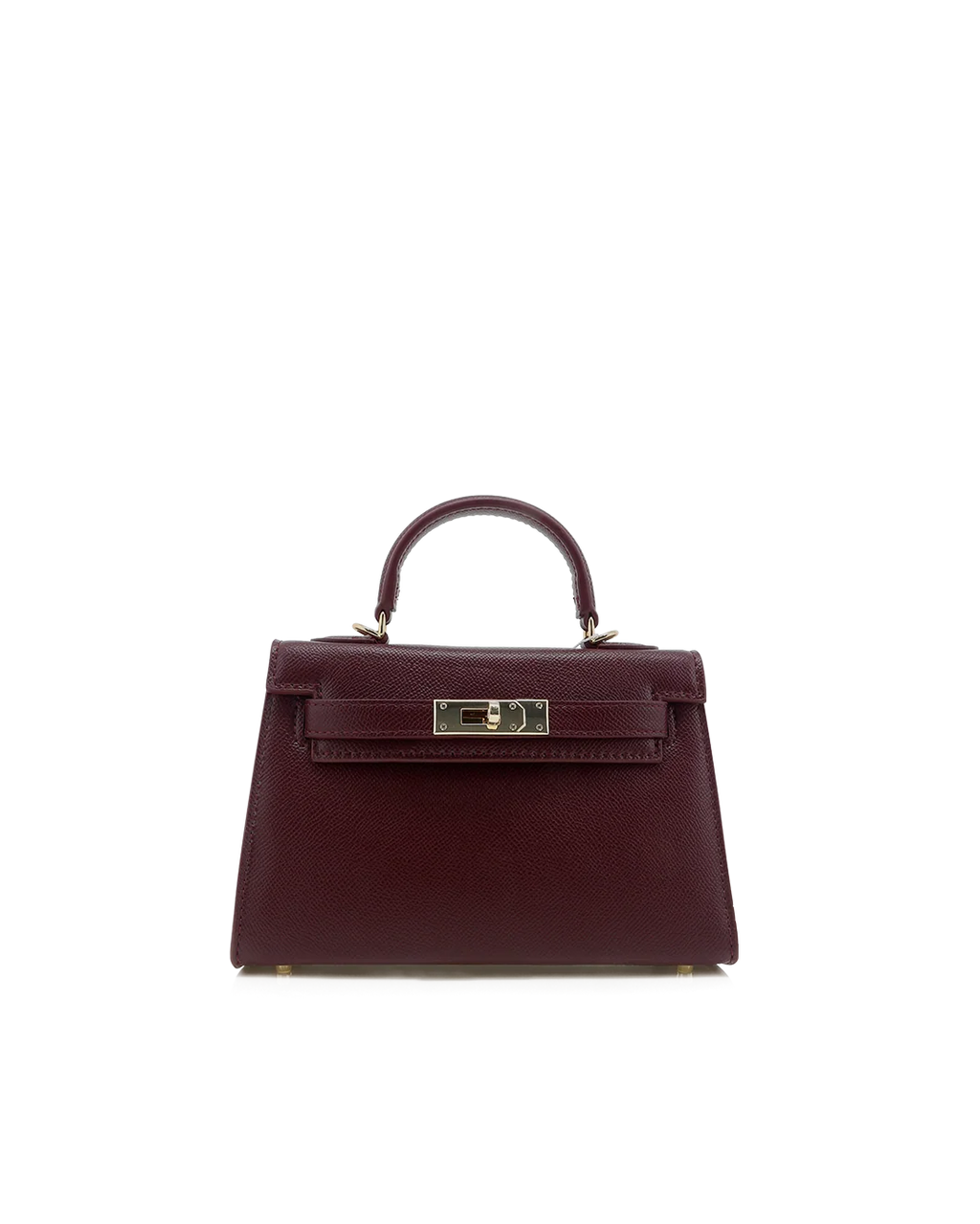 Hariette Handle Bag- Bordeaux Saffiano