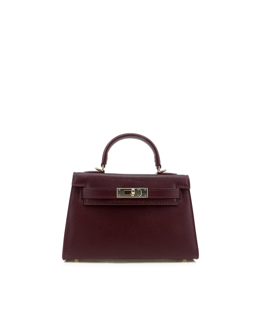 Hariette Handle Bag- Bordeaux Saffiano