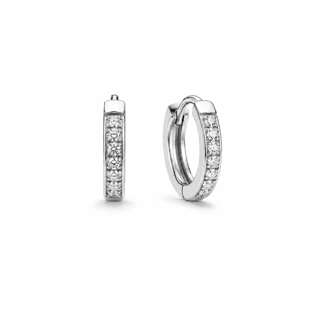 Tinsley Huggie Hoop Earring- Silver