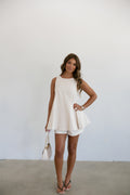 Zoe Flared A-Line Short Set- Bone