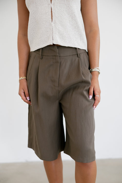 Blaze Soft Rayon Knee Length Trouser- Brown