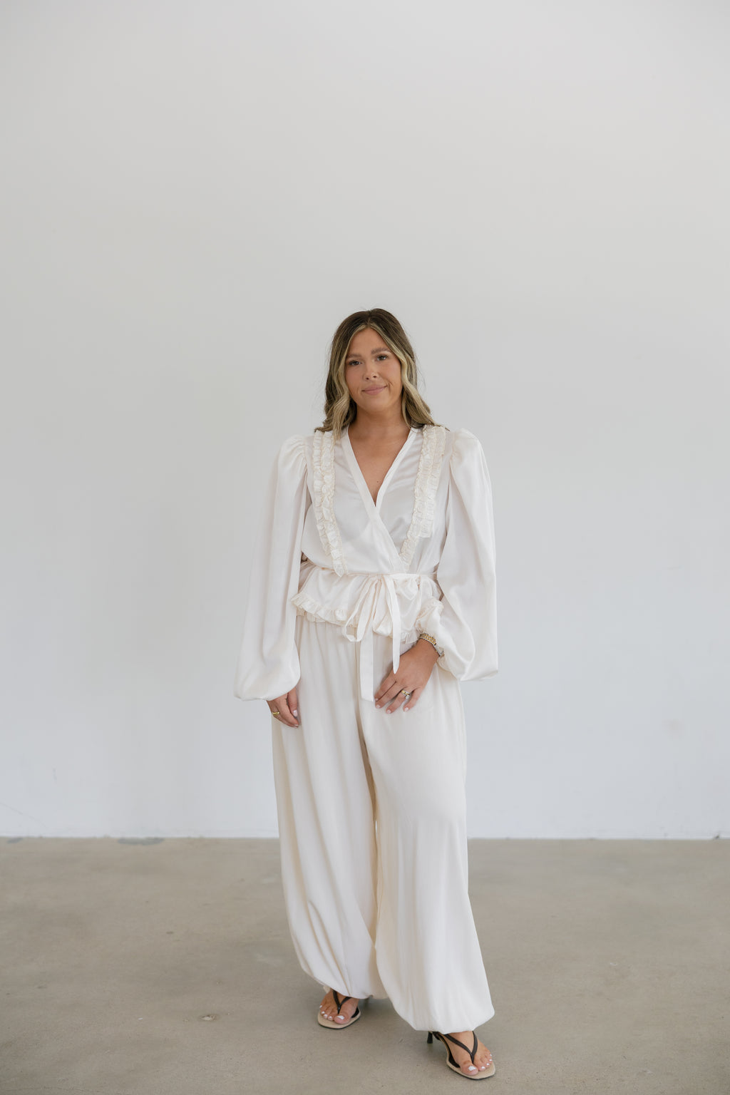 Adele Balloon Pants- Cream