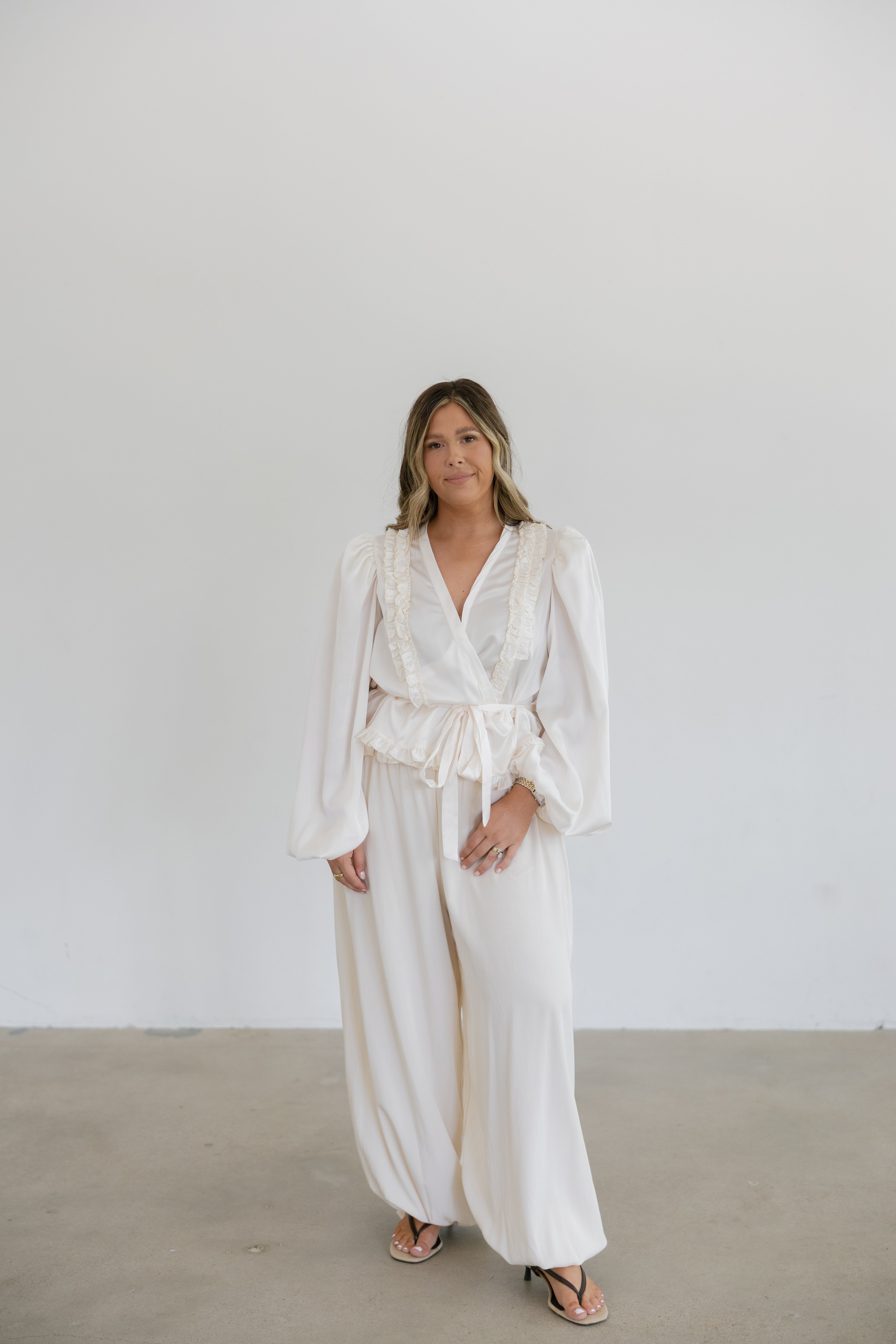 Adele Balloon Pants- Cream