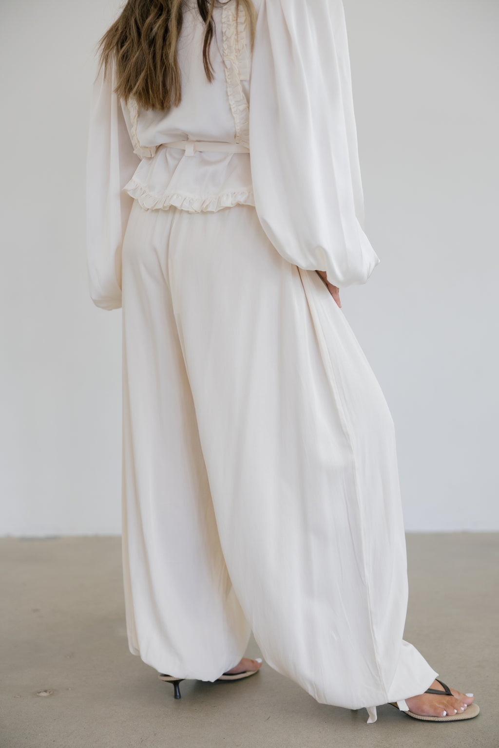 Adele Balloon Pants- Cream