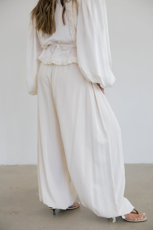 Adele Balloon Pants- Cream