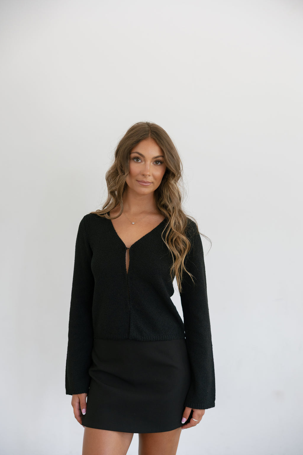 Josie Light Weight Knit Cardigan- Black