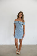 Eden Mini Dress- Light Denim