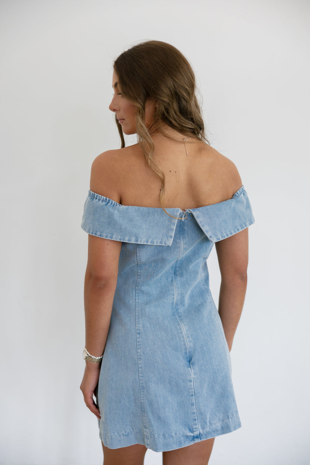 Eden Mini Dress- Light Denim