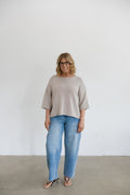 Piper Rolled Edge Loose Fit Sweater Top