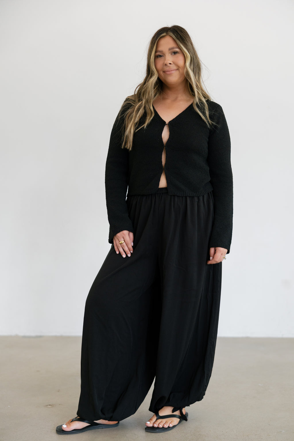 Adele Balloon Pants- Black