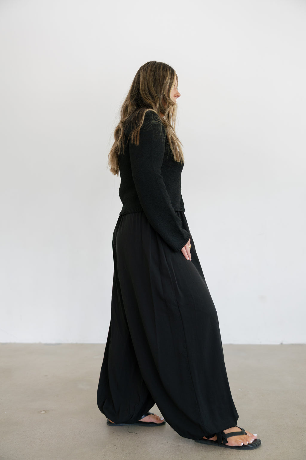 Adele Balloon Pants- Black
