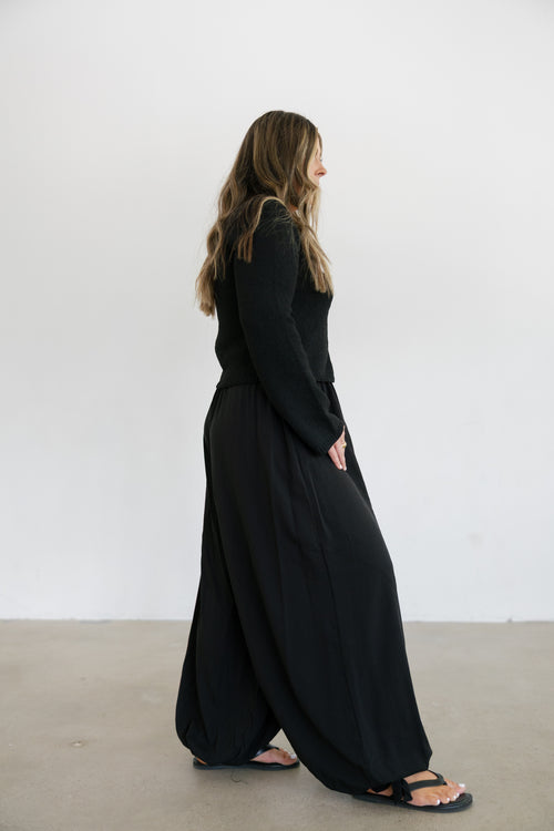Adele Balloon Pants- Black