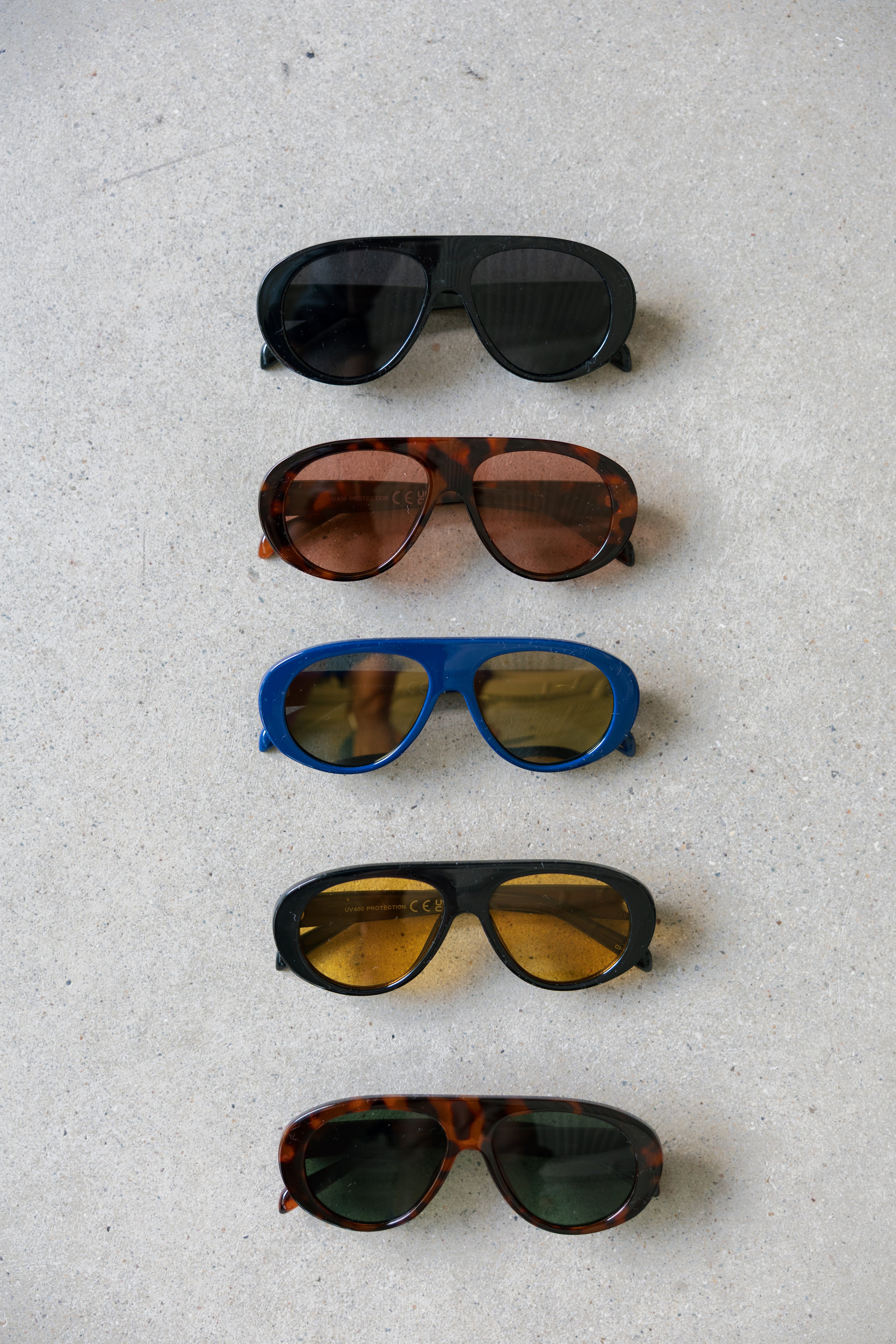 Oversized Shield Aviator Sunglasses Set