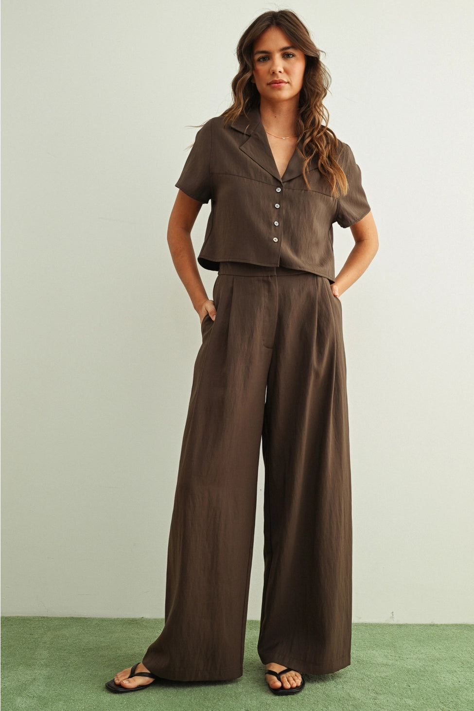 Addi Soft Rayon Trouser- Brown