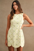 Flora Mini Dress- Lime